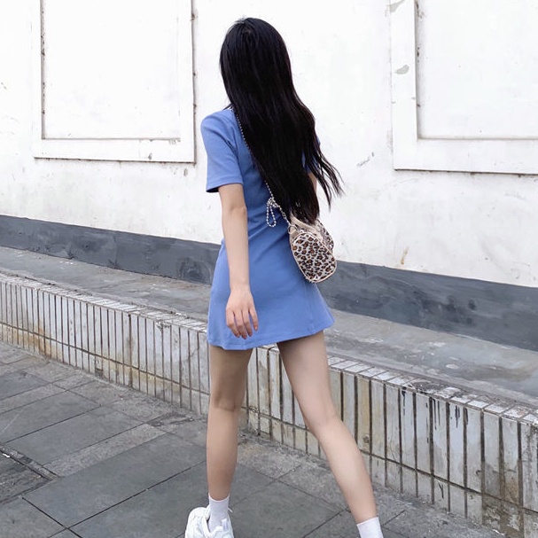 Đầm Cổ Polo Dáng Ngắn Ôm Eo Kiểu Hàn Quốc Thời Trang Mùa Hè Cho Nữ