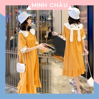 Váy bầu mặc nhà - chất liệu Cotton - mềm - mịn - mát