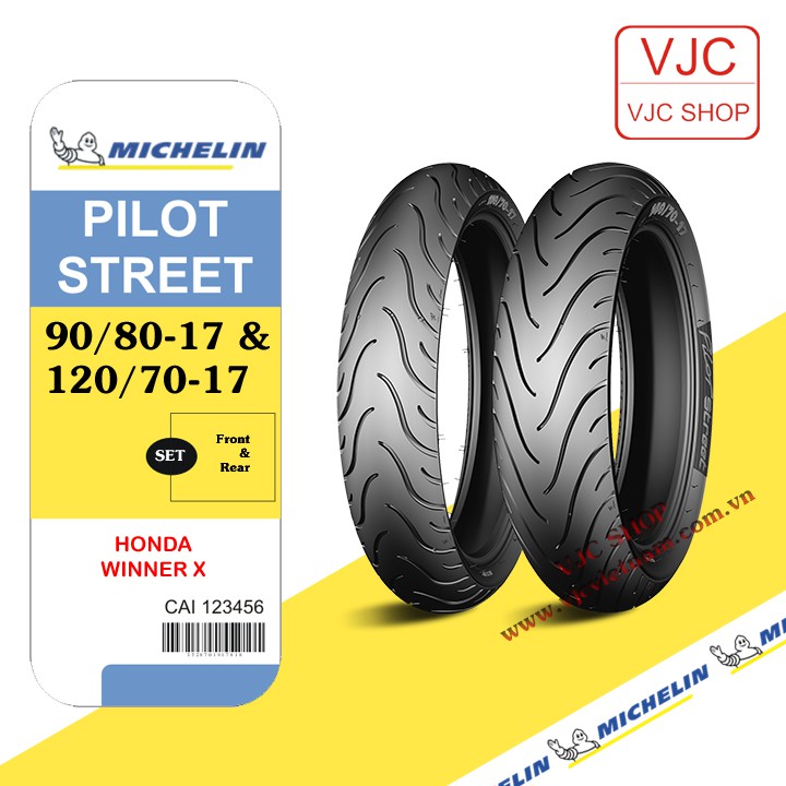 Lốp xe máy Michelin cho Winner X (Street trước 90, sau 120)