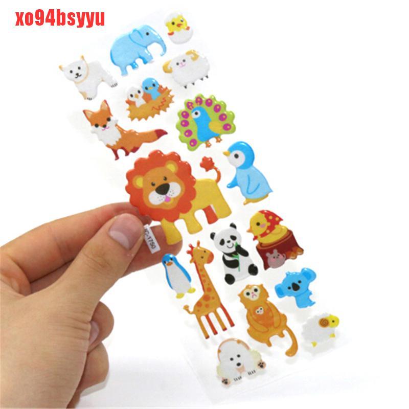 Set 5 Tờ Miếng Dán Bong Bóng Hình Động Vật 3D xo94bsyyu Dành Cho Bé