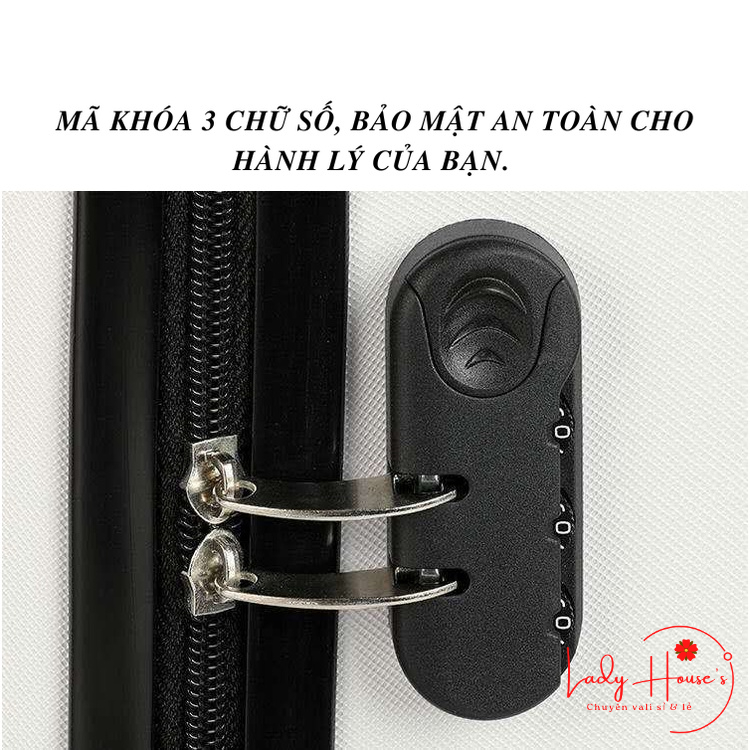 Vali Du Lịch Tay Kéo In Hình Mèo Dễ Thương Chất Liệu Nhựa Nhám PC+ABS Bền Hàng Sẵn Kho Đủ Size 20/24/26 inch