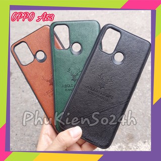 Ốp lưng OPPO A53 giả da hình hươu siêu đẹp,siêu bền