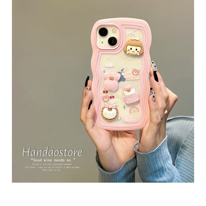 Ốp Iphone hoạ tiết nổi cute 13 Pro Max/13/13 Pro/12 Pro Max/12/212 Pro/11 Pro Max/11/Xs Max/X/Xs/8 Plus/7 Plus