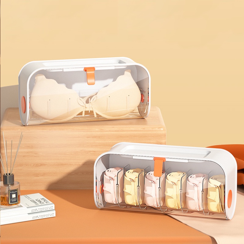 Hộp Đựng Đồ Lót / Vớ Trong Suốt Treo Tường Tiện Dụng Ốp gắn tường khay đựng tất vớ vải