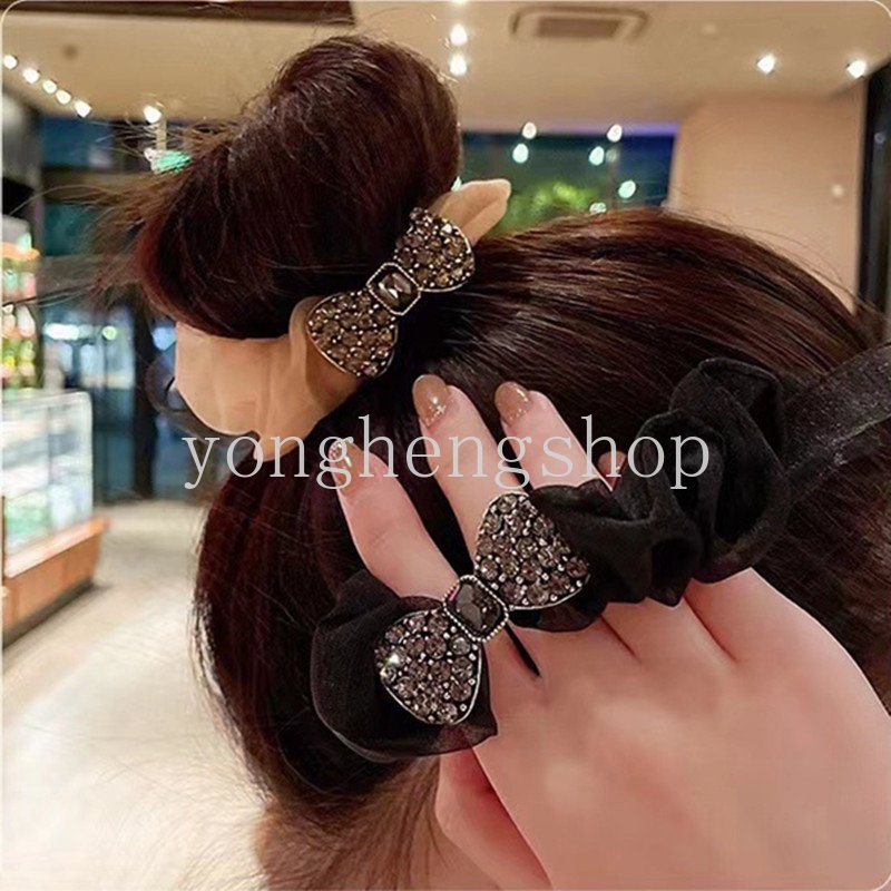 Dây Cột Tóc Đuôi Ngựa Bằng Vải Organza In Họa Tiết Hoa Hướng Dương Đơn Giản Thời Trang Cho Nữ