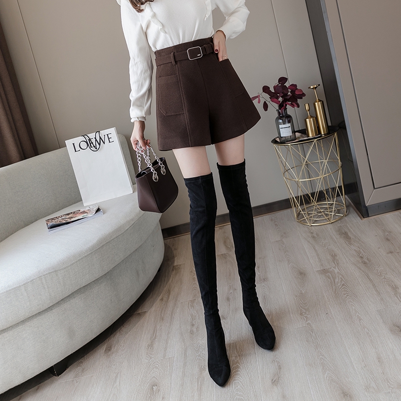 [Rẻ vô địch] [Ảnh thật] Quần short nữ lưng cao đai vuông Hàn Quốc đẹp Q051