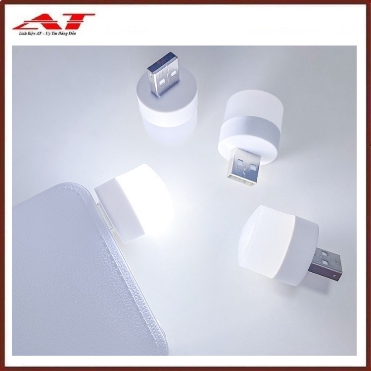 Đèn Ngủ Mini Hình Tròn Bóng Led - Cổng Usb
