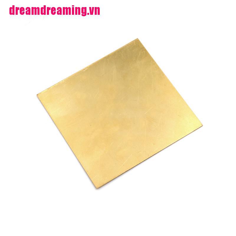 Tấm Kim Loại Đồng Mỏng Dày 0.5mm / 0.8mm / 1mm / 2mm 100x100mm