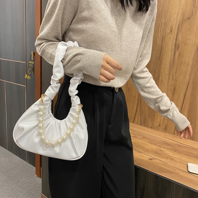 IELGY Túi Đeo Vai Đính Ngọc Trai Thời Trang Xinh Xắn Cho Nữ