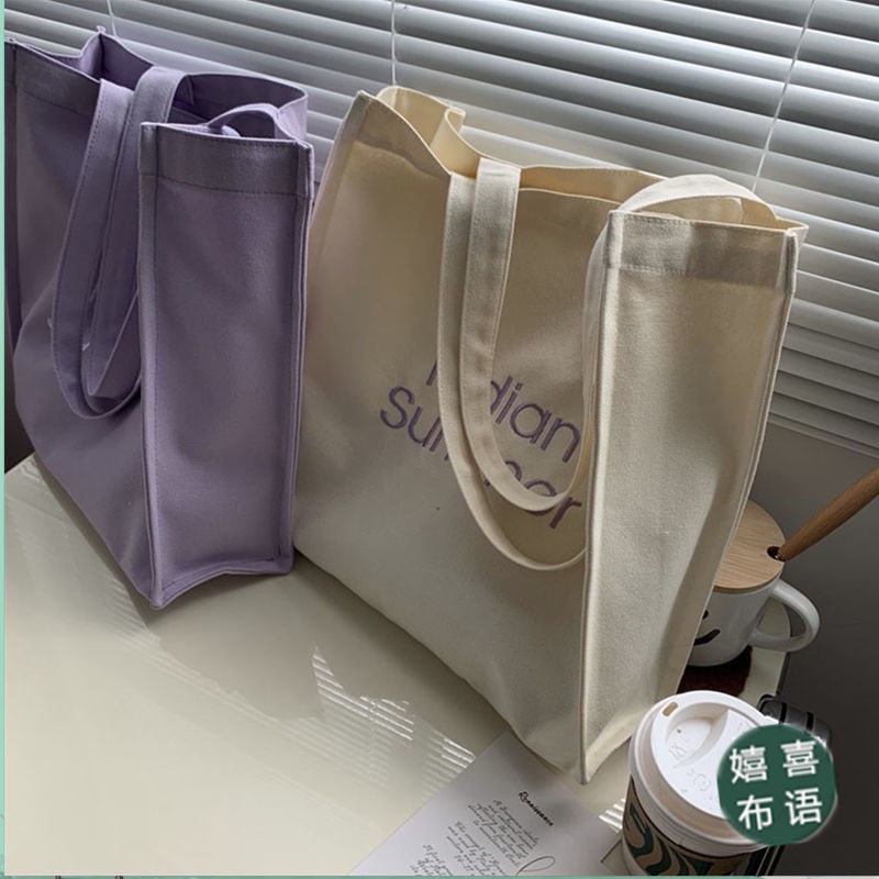 Túi Xách Canvas Đeo Vai Sức Chứa Lớn Phong Cách Mới
