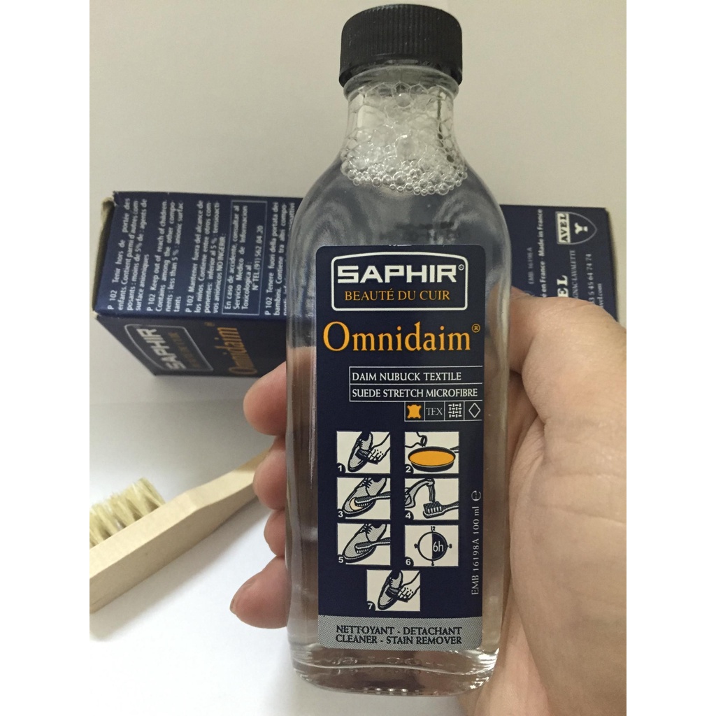 Vệ sinh, làm sạch vết bẩn, ố màu cho da lộn - Saphir Omnidaim BDC