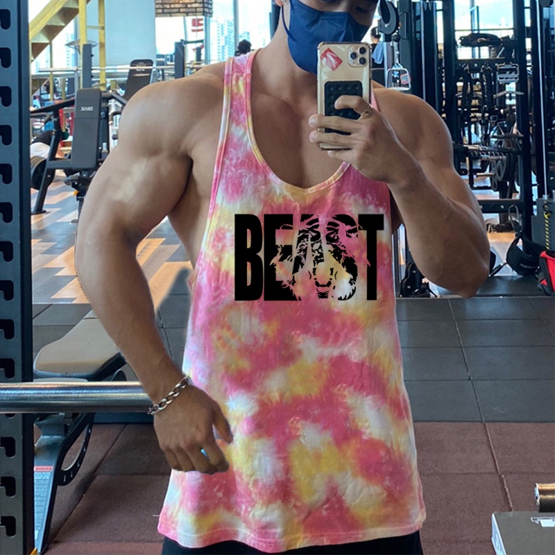 Áo Thun Ba Lỗ Lưới Họa Tiết Rằn Ri Thoáng Khí Thời Trang Mùa Hè Mới Cho Nam Tập Thể Thao