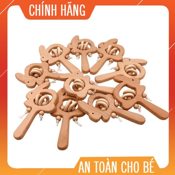 Xúc xắc lục lặc gỗ an toàn cho bé♥️CHÍNH HÃNG♥️ Đồ chơi giáo dục♥️giúp bé phát triển toàn diện