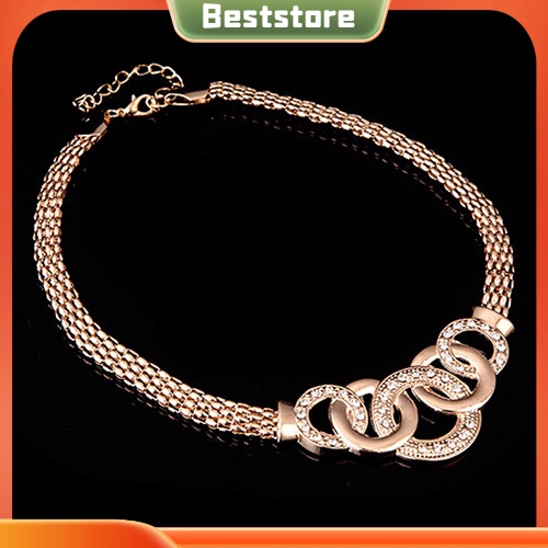 Bộ Trang Sức Hợp Kim Đính Đá Nhân Tạo Thời Trang