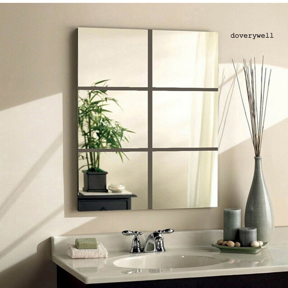 9 / 16 Miếng Dán Tường Hình Vuông Siêu Mỏng Tráng Gương