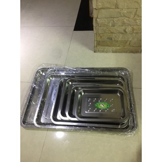 Mâm vuông inox 40x60x2