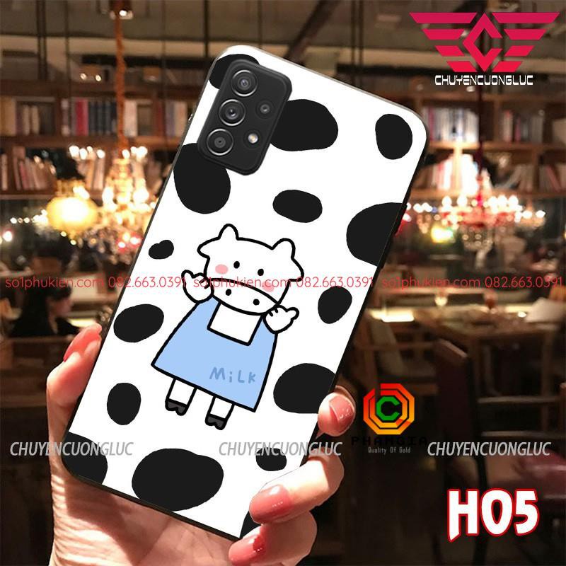 [HOT] ỐP LƯNG HÌNH BÒ SỮA SAMSUNG GALAXY A32 (SM-A325F/DS) (4G/5G) / A52 (4G/5G) / A72 (4G/ 5G) DẺO ĐEN IN HÌNH