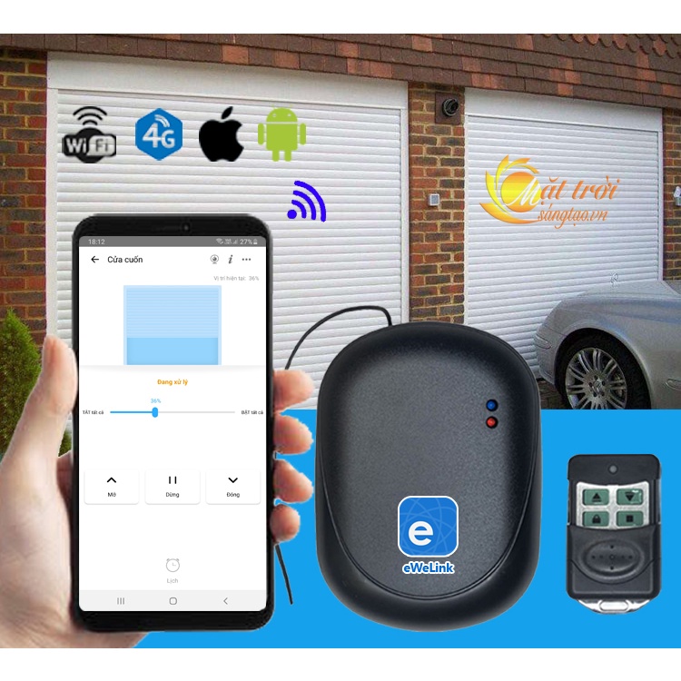 Hộp điều khiển cửa cuốn Wifi Ewelink