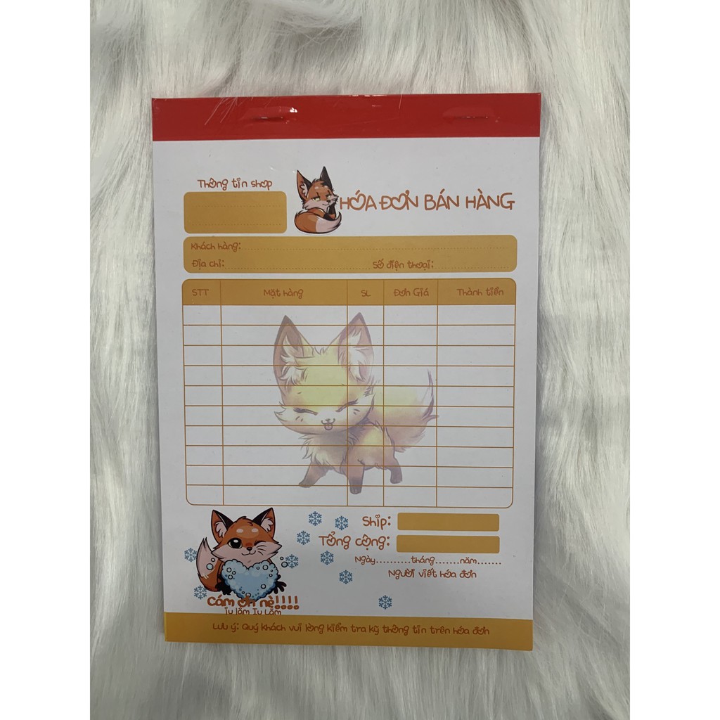 Phiếu Ship Hàng 2L Hoạt Hình Siêu Dễ Thương