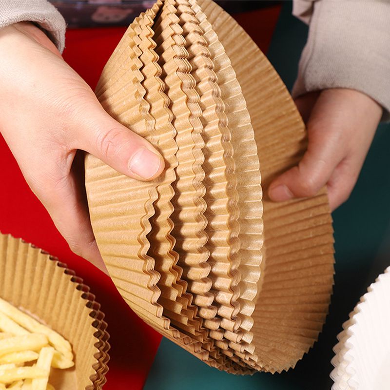 Giấy Lót Hình Tròn Chống Dầu Dùng Một Lần Cho Nồi Chiên Không Dầu 3-6L