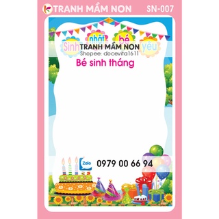 Decal mầm non - GÓC SINH NHẬT khổ lớn