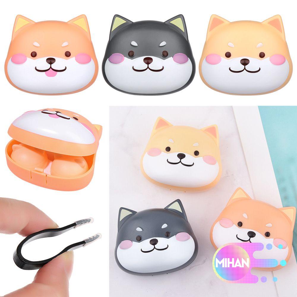 Hộp đựng kính áp tròng hình chó Shiba dễ thương