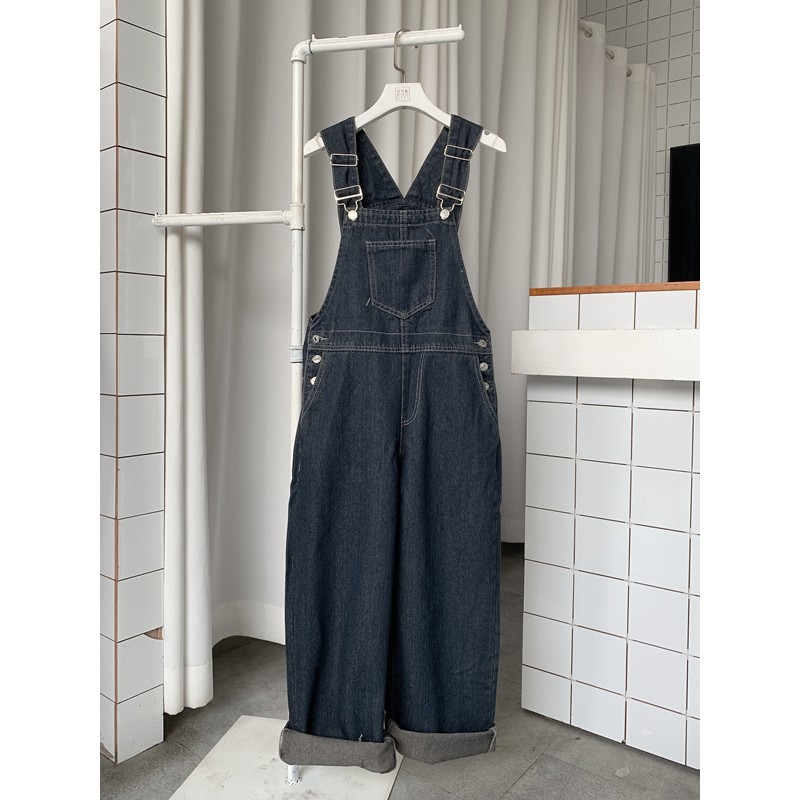 Quần yếm jean lai thô xanh đậm - YQD123 | BigBuy360 - bigbuy360.vn