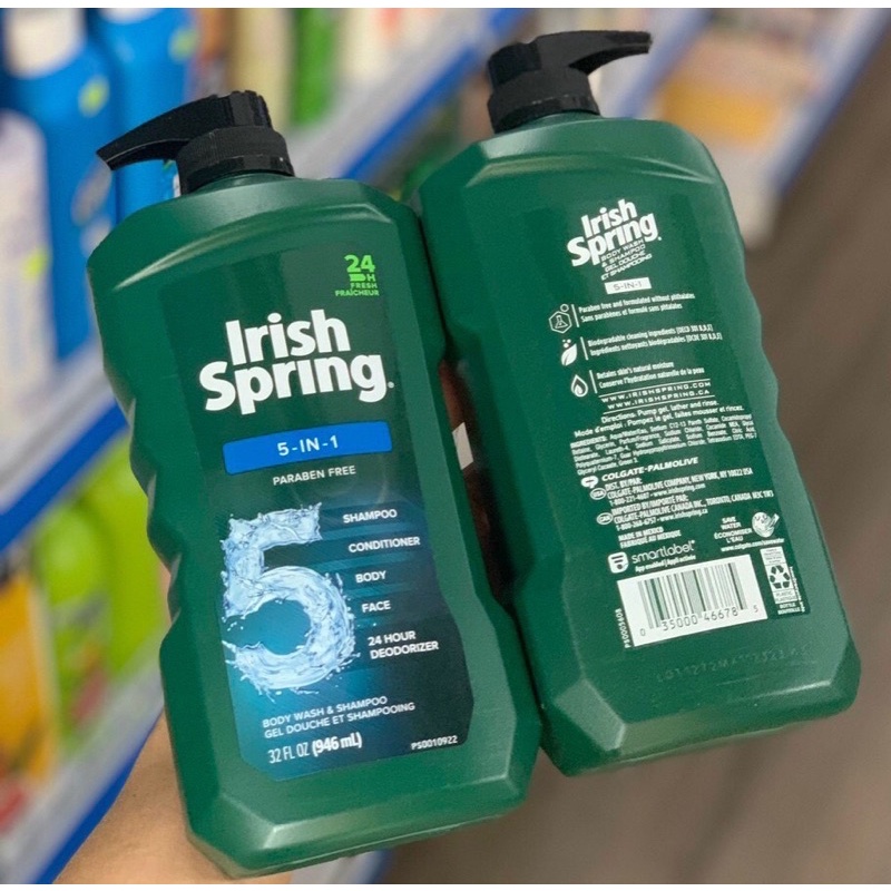 Tắm Gội Xả Rửa Mặt Irish Spring 946ml
