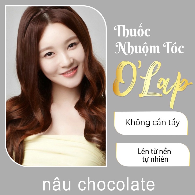 Thuốc nhuộm tóc nâu socola không tẩy giá rẻ tại nhà chính hãng OLAP OL08