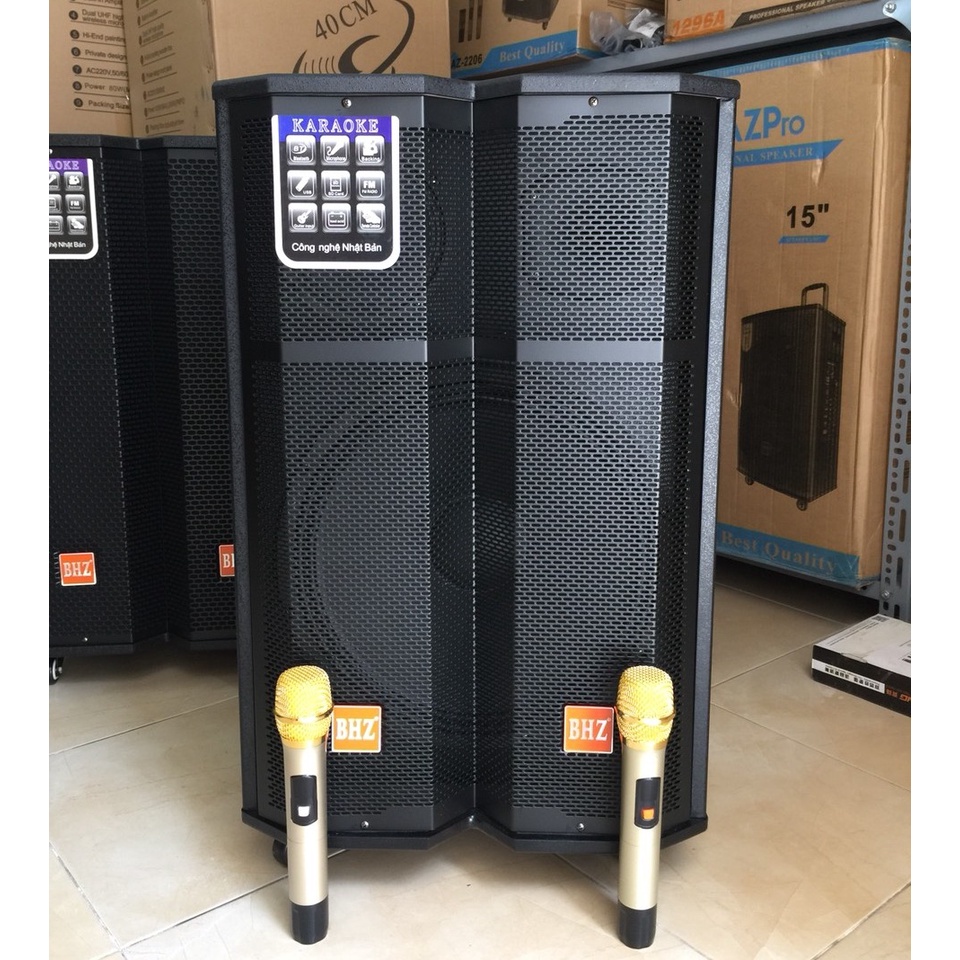 Loa kéo karaoke công suất lớn phá làng, phá xóm, hát cực hay kèm micro kim loại uhf không dây