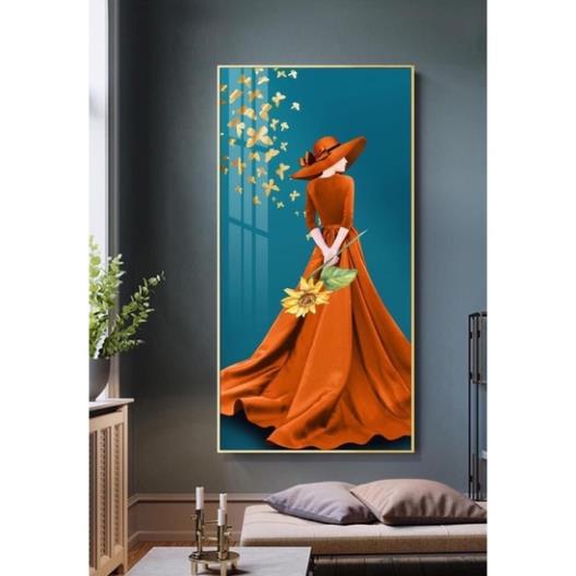 A15 Tranh Treo Tường Chân Dung Cô Gái Nghệ Thuật Decor SPA/ Nail Mi làm tóc/ Salon Cửa Hàng/ Lỗi vào Phòng Khách  Ngủ
