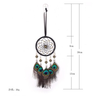 Lưới giấc mơ Dreamcatcher đính lông thủ công