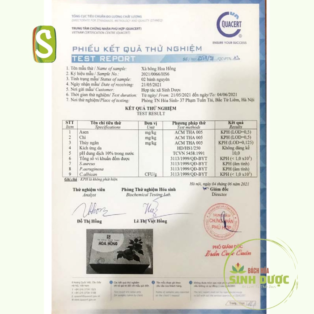 Xà Bông Hoa Hồng HTX Sinh Dược 100g