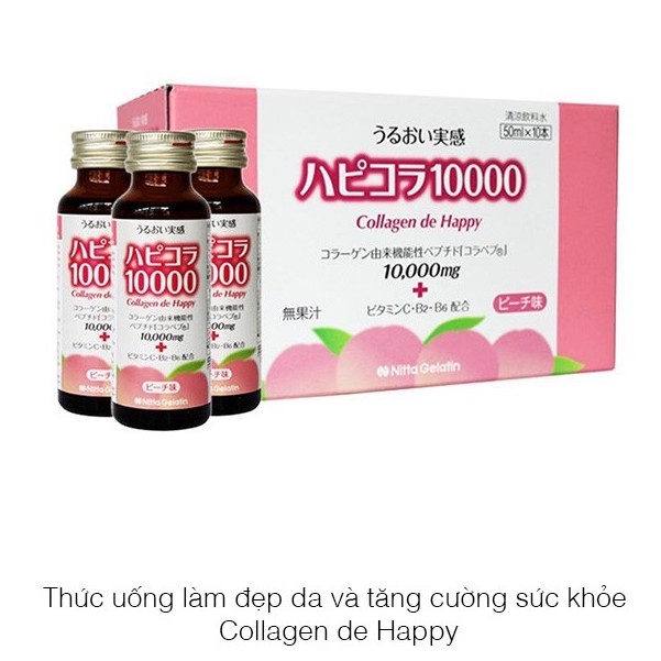 Nước Uống Collagen de Happy 10,000mg Nhật Bản 10 lọ x 50ml | BigBuy360 - bigbuy360.vn
