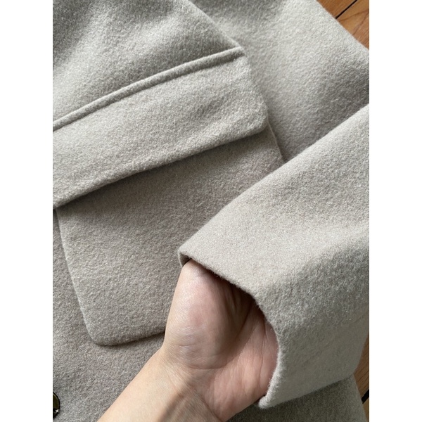 Áo dạ ép lông thỏ dáng vest ngắn