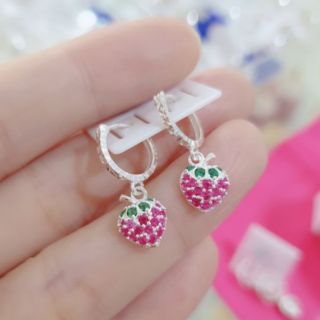 FREESHIP 💟 Bông Tai Hình Quả Dâu Tây Bạc Cho Bé Gái Emmy_Jewelry