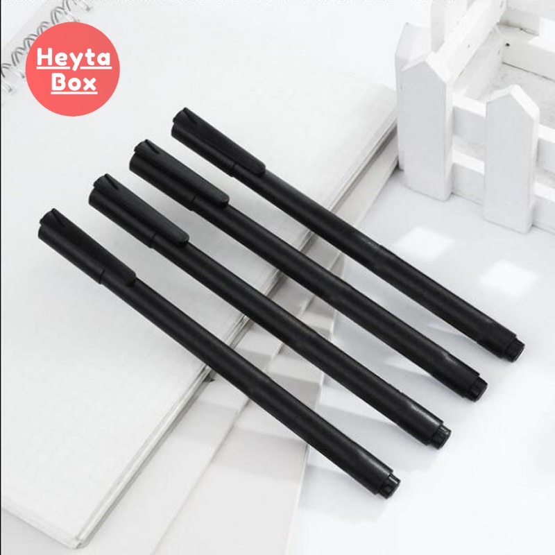 Bút bi nước văn phòng mực gel 0.5mm Heytabox mực đều nét chữ đẹp đủ màu xanh đen đỏ B1 B9