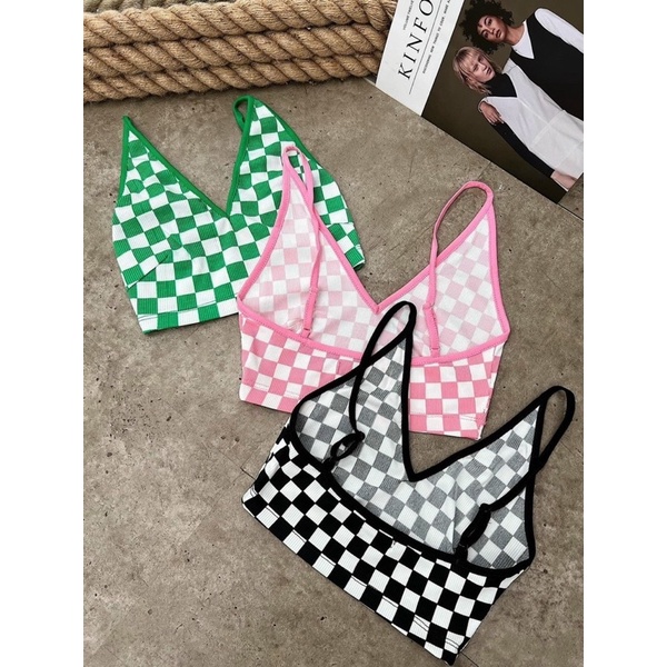 Áo kiểu Caro bra Checked Board Siêu hot