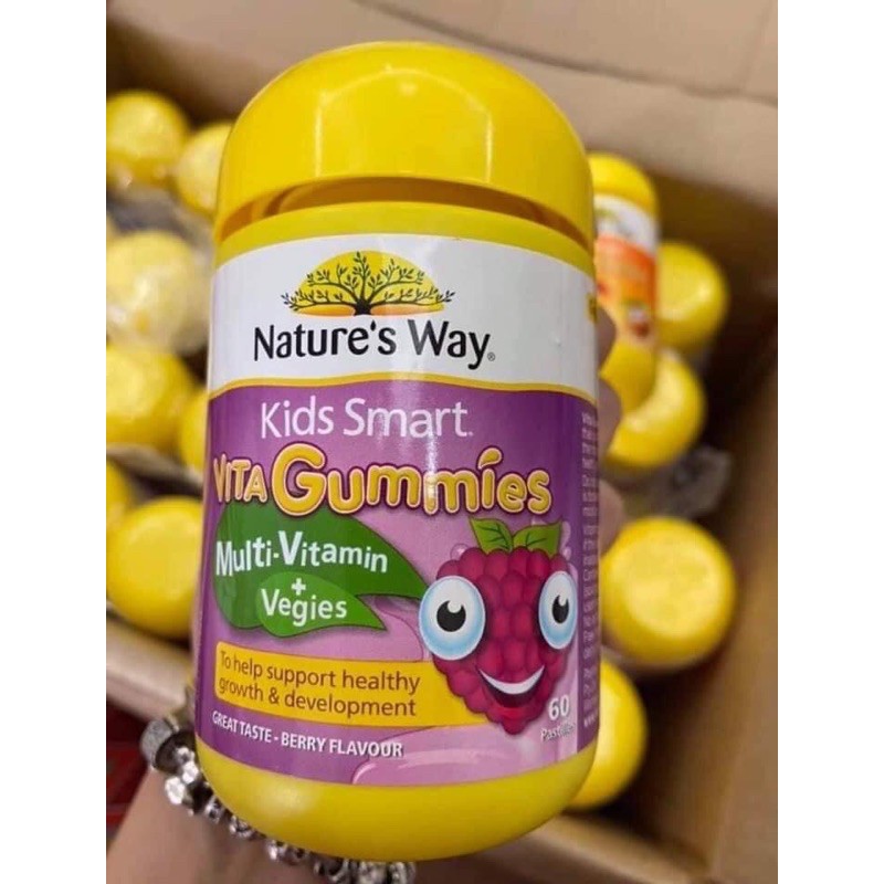 Vita Gummies nature’sway Úc kẹo gum bổ sung vitamin cho bé 60 viên