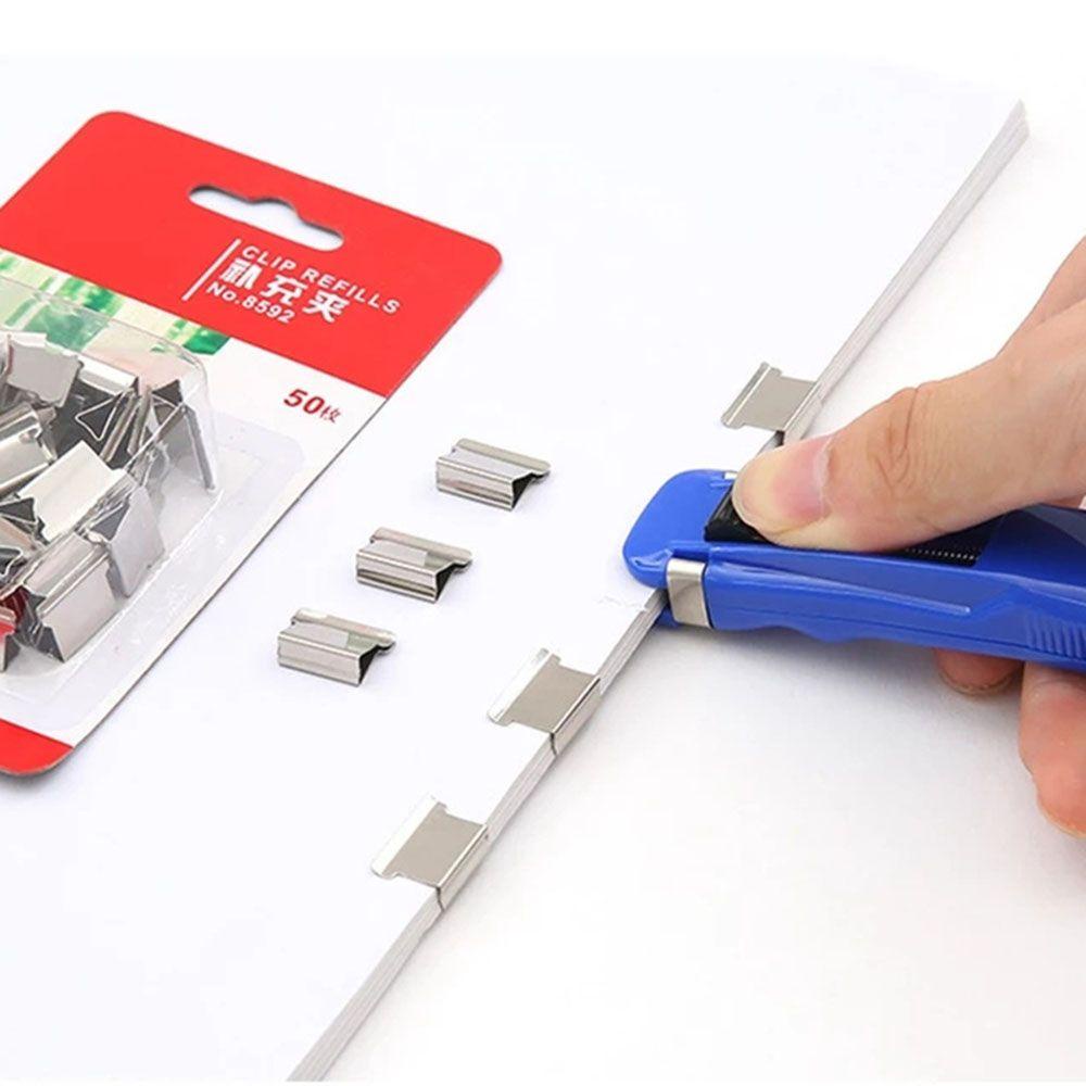 Dụng Cụ Kẹp Giấy Bằng Kim Loại Cỡ Lớn Tiện Dụng|Kẹp Cố Định Giấy Không Giấy Tiện Dụng Cho Trường Học