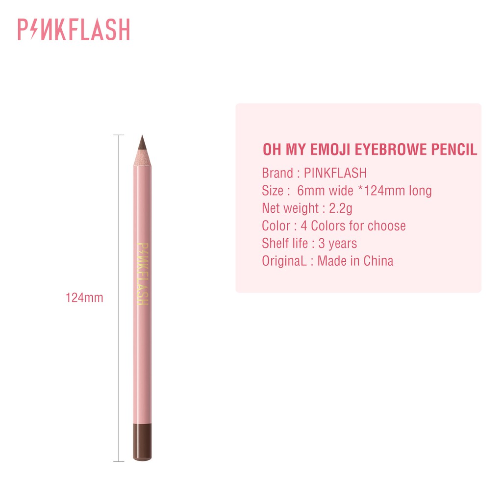 Bút chì kẻ lông mày PINKFLASH chống thấm nước mềm mại lên màu bền đẹp | BigBuy360 - bigbuy360.vn