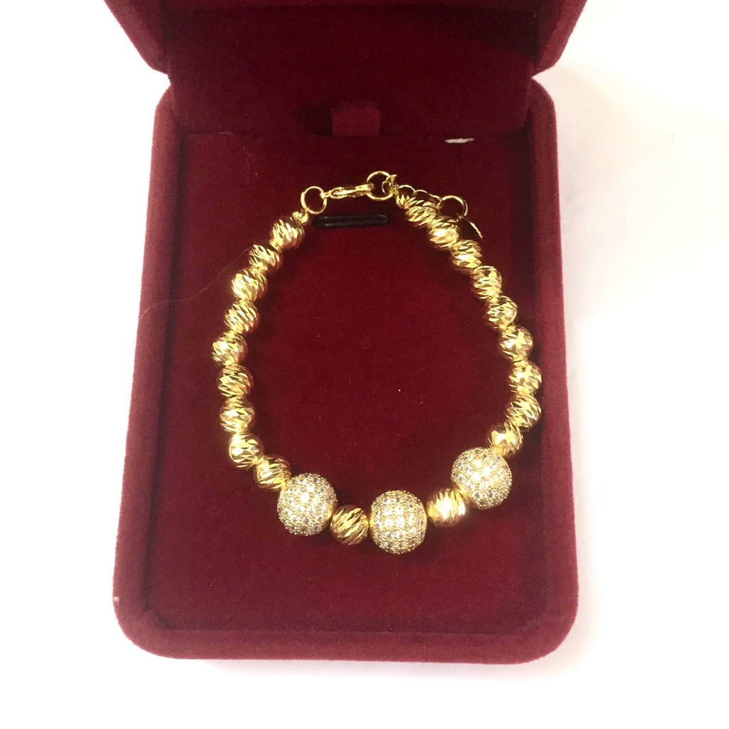 Lắc Tay Bi Đá L670 Có Tăng Đơ Chỉnh Độ Rộng Namoo Jewelry