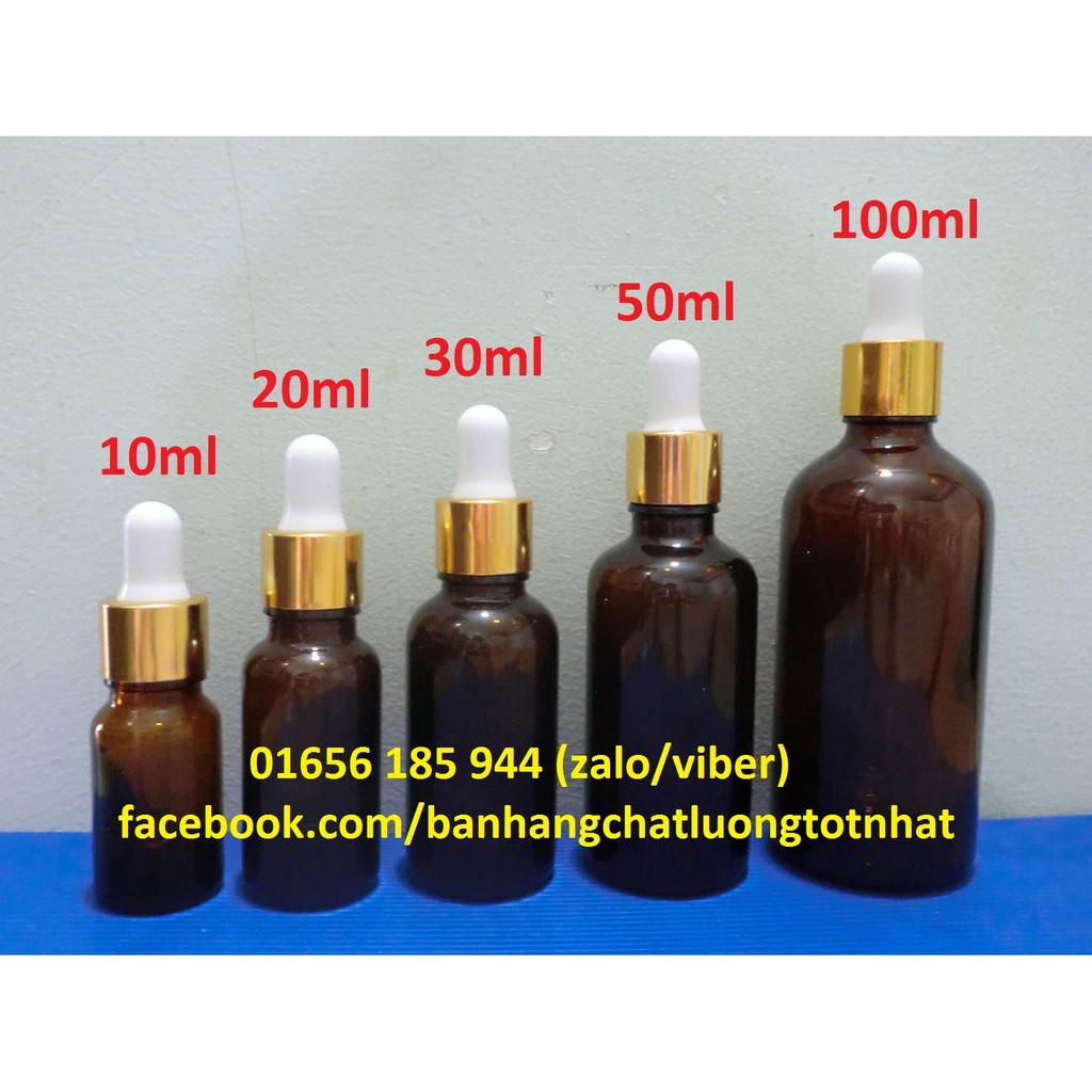 Combo 50 chai tinh dầu bóp giọt 100ml (lọ thủy tinh) giá rẻ