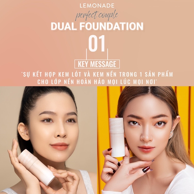 Kem Nền Lemonade Perfect Couple Dual Foundation 30g