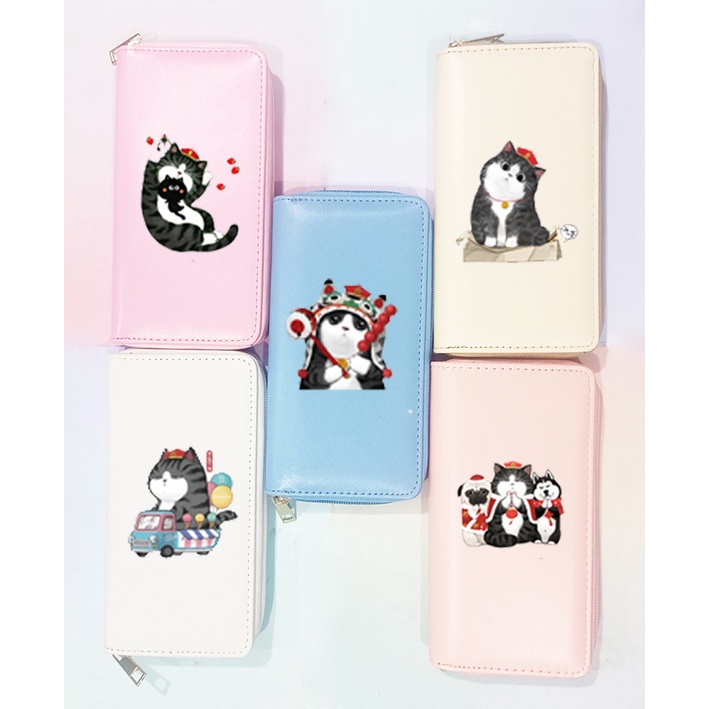 Ví hoàng thượng mèo VBI38 ví dài thần tượng chibi kpop hoạt hình cute dễ thương