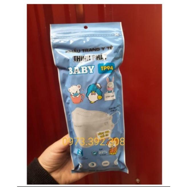 Túi 10 Khẩu Trang Trẻ Em KF94 / TP 94 Kháng Khuẩn Mask Kids In Hình Cho Bé