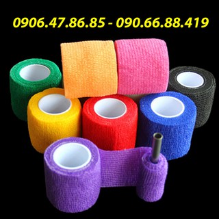 Set 2 Cuộn băng dính vải thun quấn Máy phun xăm dài 5m