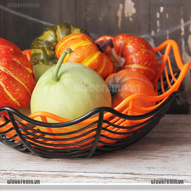Giỏ Đựng Kẹo Hình Mạng Nhện Màu Cam / Tím / Trắng Độc Đáo Trang Trí Halloween