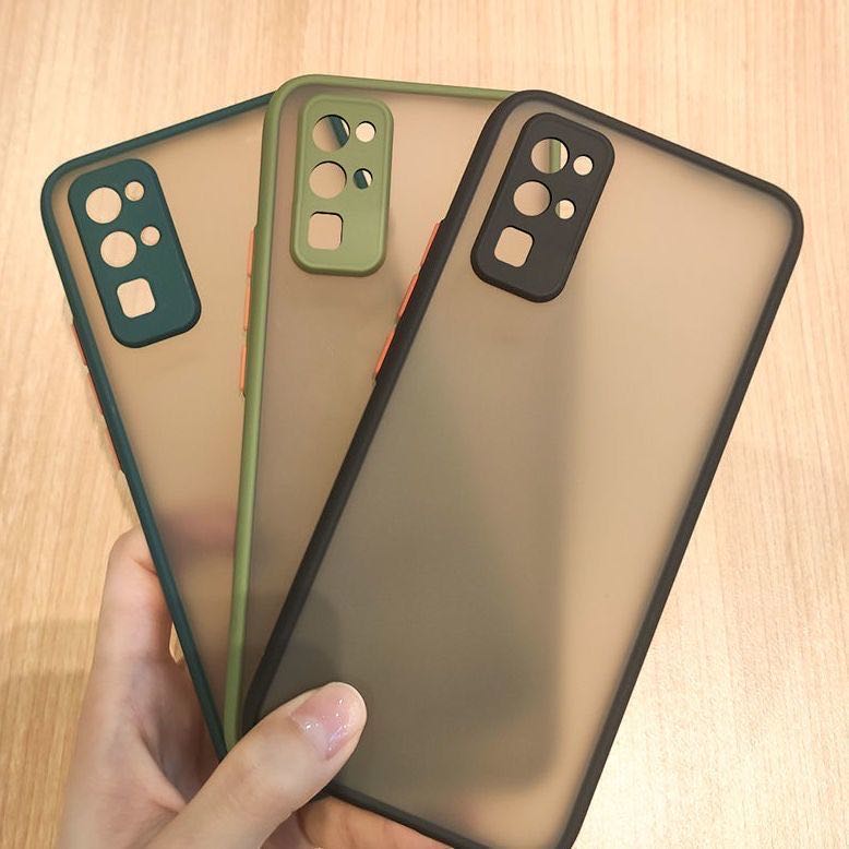 Ốp điện thoại trong suốt nhám chống sốc thời trang cho OPPO A16K A96 A76 A95 F11 Pro A53 A33 A93 A12 Reno 4 Pro Reno4 2020