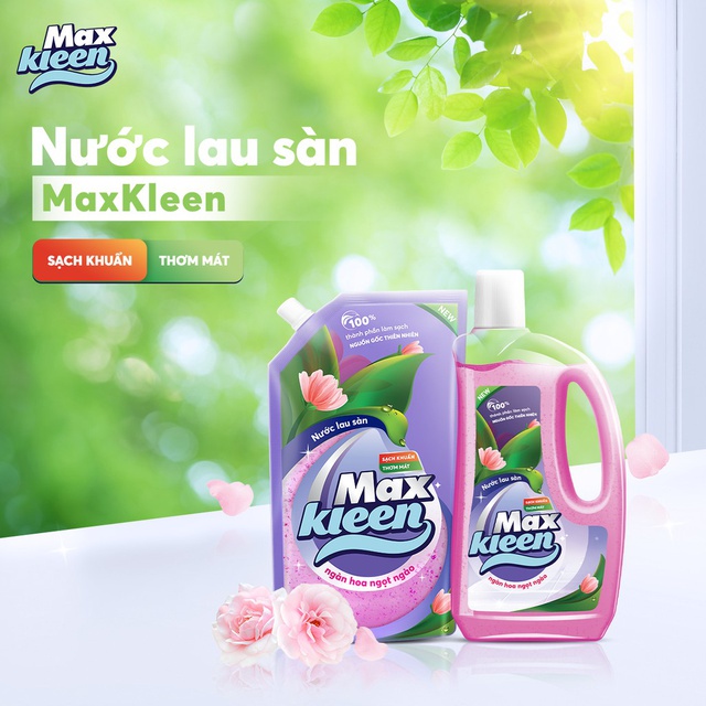 Combo 2 Túi Nước Lau Sàn MaxKleen hương Ban mai thanh mát 3.6kg